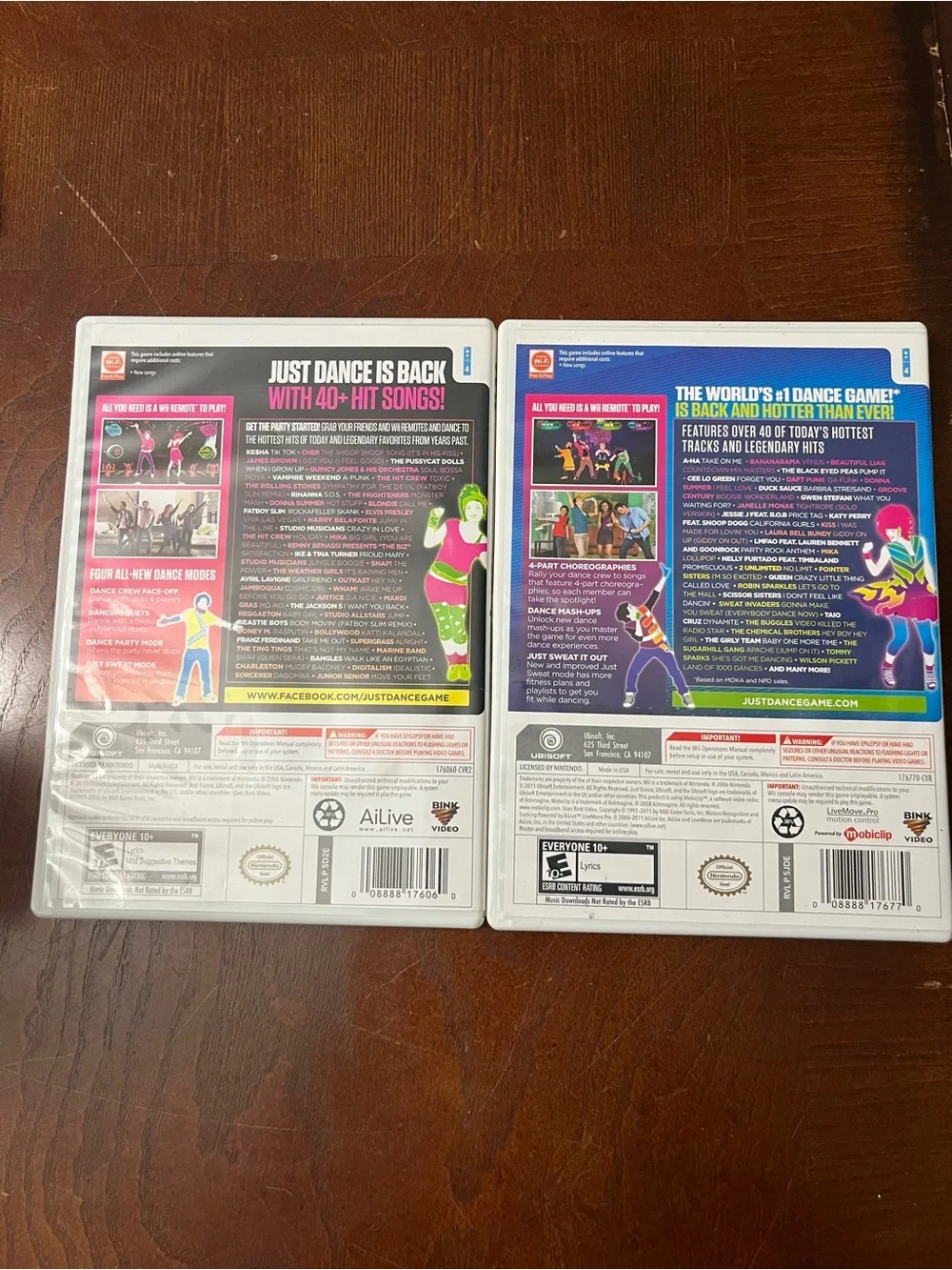 Just Dance 2 and 3 (Nintendo Wii Video Game Lot)  w/ Manuals